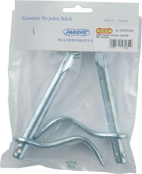 PARIERE Betonhaken verzinkt, drehbar 150 mm, 2 Stück - gibt’s bei HUG Technik ✓ PARIERE Betonhaken verzinkt, drehbar 150 mm, 2 Stück - gibt’s bei HUG Technik ✓
