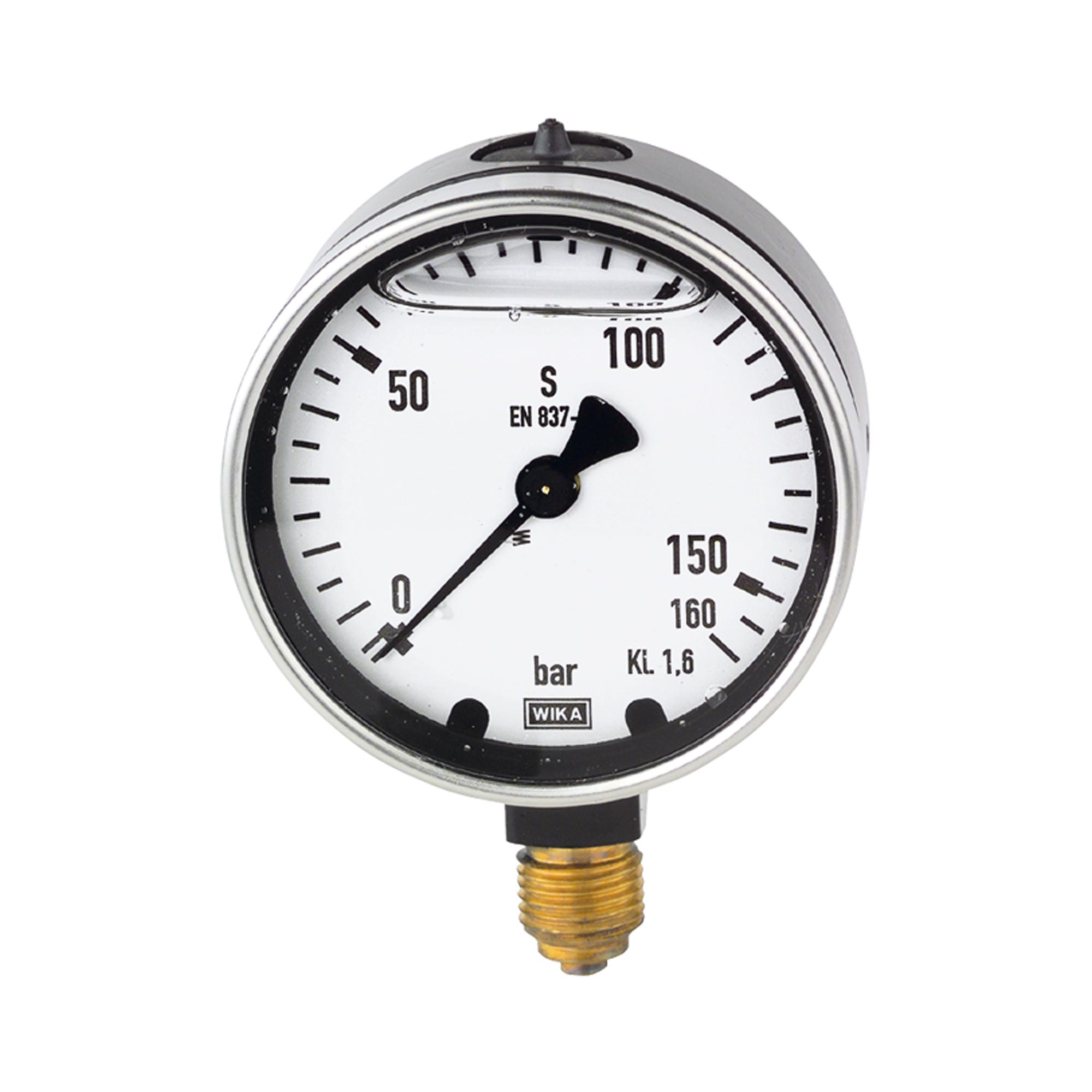 Glyzerinmanometer, Metallgehäuse, G 1/2 unten, 0-400,0 bar, Ø 100 - bekommst Du bei ★ HUG Technik ✓