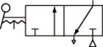 3/2-Wegeventil, manuell, kurzer Drehhebel, NC, bistabil, G 1/8 - erhältlich bei ✭ HUG Technik ✓
