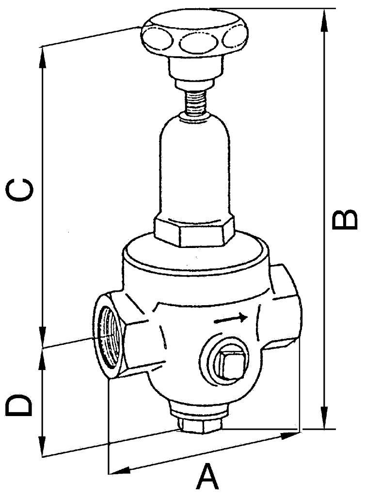 Druckregler DRV 200, Standardausführung, G 1 1/2, 1,5 - 8 bar - bei HUG Technik ✭