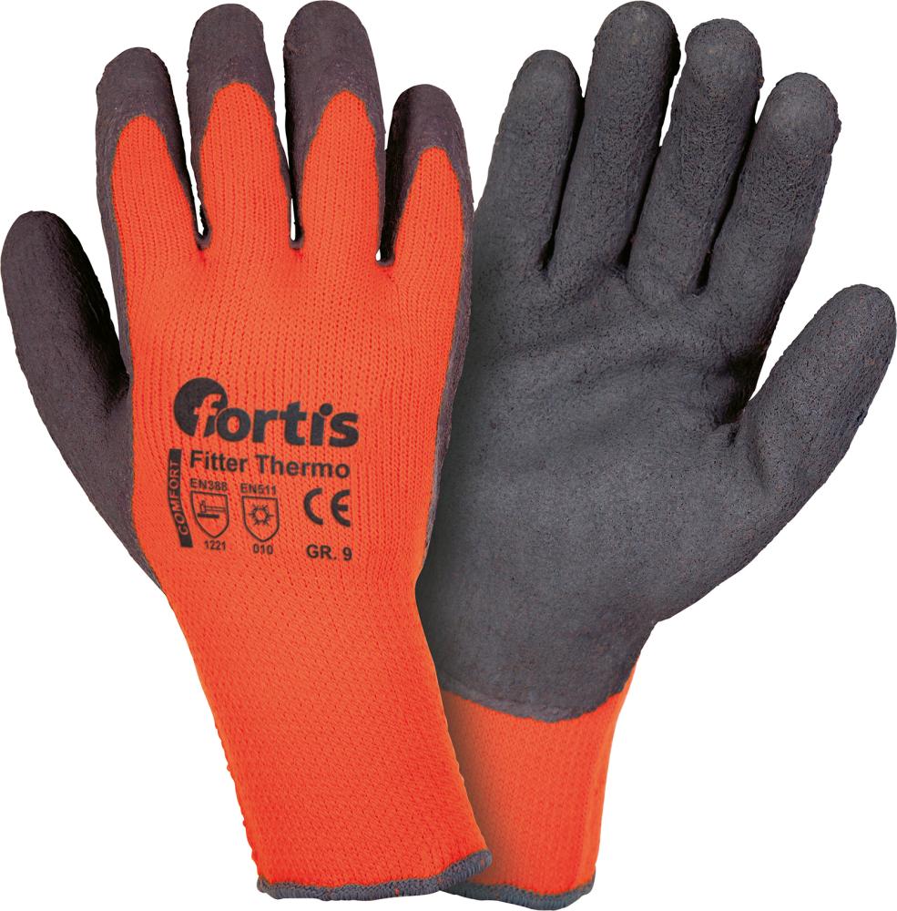 FORTIS Strickhandschuh Fitter Thermo, orange-grau - erhältlich bei ♡ HUG Technik ✓
