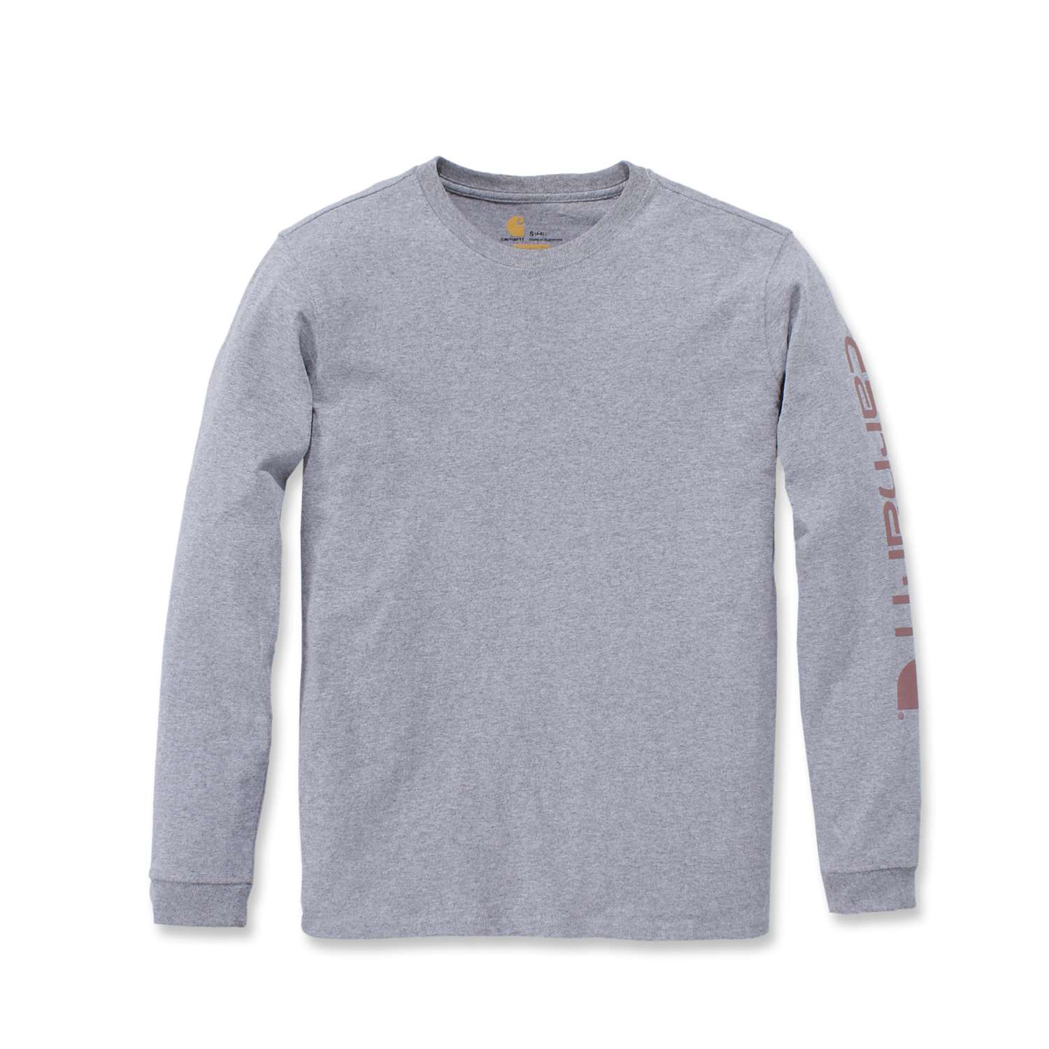 carhartt® Damen Langarmshirt WORKWEAR LOGO L/S T-SHIRT heather grey Flach  - bei HUG Technik ✭