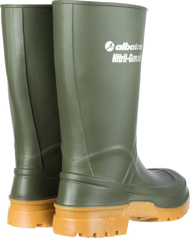 Albatros GUARDIAN MID GREEN Nitrilgummistiefel Paar hinten.