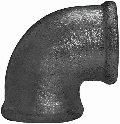 Winkel 90, 90°, Rp 1 1/2 IG, Rp 1 1/2 IG, Temperguss, schwarz - direkt bei HUG Technik ✓
