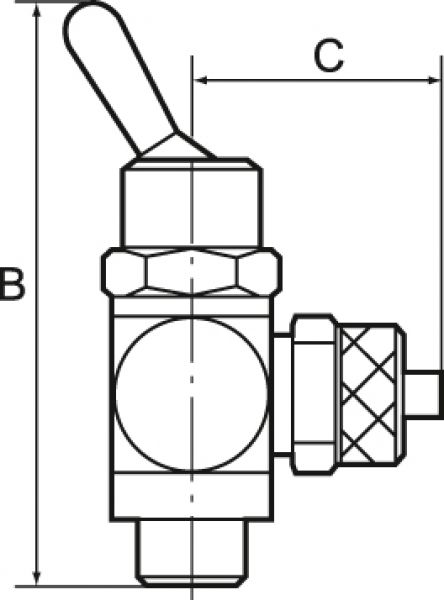 2/2-Wege-Kipphebelventil beidseitig, Schnellverschraubung Schlauch 10,/8, G 1/4 - bekommst Du bei ★ HUG Technik ✓