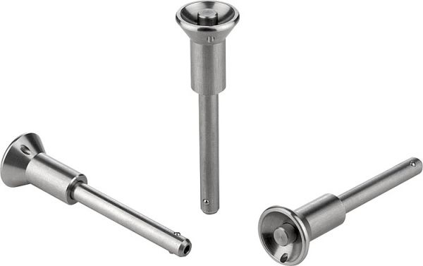 Kugelsperrbolzen mit Pilzknopf D1=10 L=20 Edelstahl, Komp: Edelstahl - K0791.02510020 - erhältlich bei ✭ HUG Technik ✓
