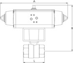 Edelstahl-Kugelhahn, pneumatischer Stellantrieb nach NAMUR, einfachwirkend, Rp 1 - bekommst Du bei ★ HUG Technik ✓