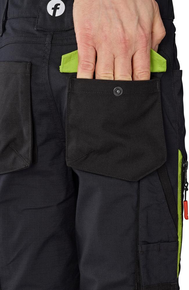 FORTIS Kids-Bermuda Performance, schwarz-lime 🖤 bei HUG Technik ✓