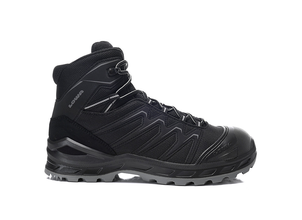 LOWA Sicherheitsstiefel LARROX Work GTX black-grey Mid S3 CI - gibt’s bei ☆ HUG Technik ✓