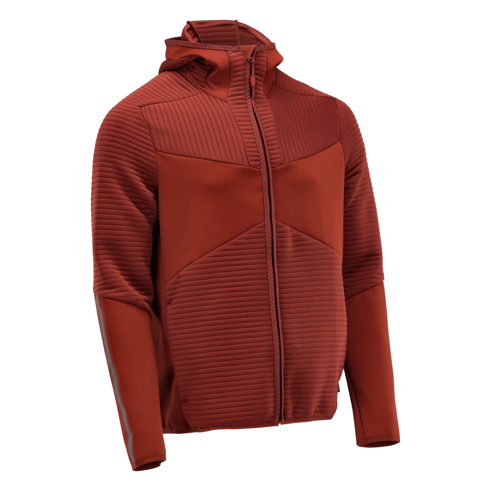 MASCOT® CUSTOMIZED Fleece Kapuzensweatshirt mit Reißverschluss  Gr. 2XL, herbstrot - erhältlich bei ✭ HUG Technik ✓
