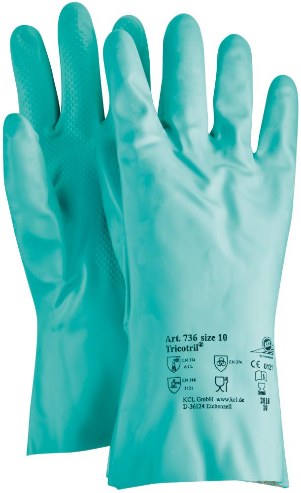KCL Handschuh Tricotril® 736, L 300 mm, grün - gibt’s bei ☆ HUG Technik ✓