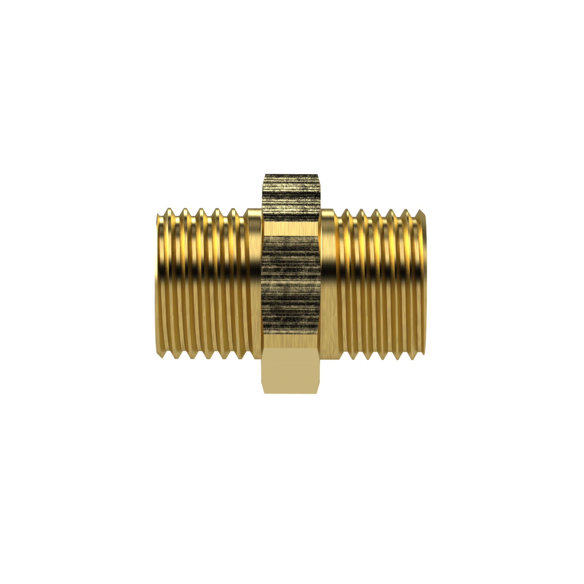 Doppelgewindenippel, zylindrisch, G 2 1/2 a., G 3 a., SW 95, Messing - bei HUG Technik ✓