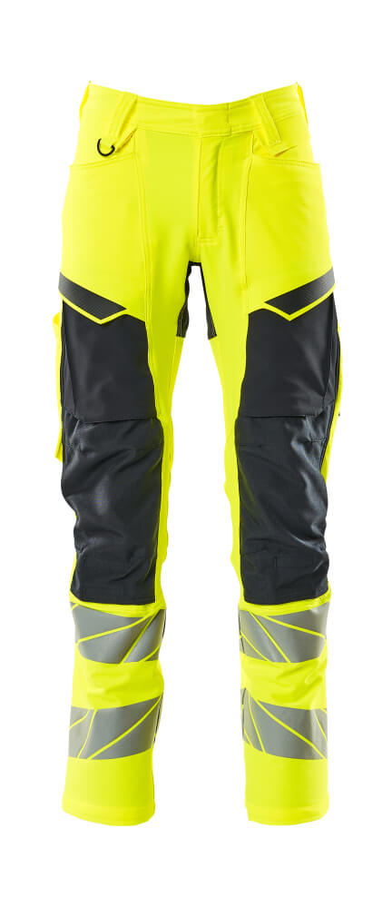 MASCOT® ACCELERATE SAFE Hose mit Knietaschen  Gr. 76/C46, hi-vis gelb/schwarzblau - gibt’s bei HUG Technik ✓