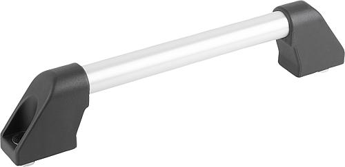 Rohrgriff, Form: A Aluminium, Komp: Thermoplast, A=180, D=M08x20 - K0210.180 - bei HUG Technik ♡