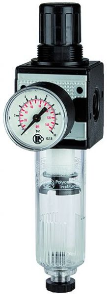 Filterregler »multifix« PC-Behälter, Manometer, BG 1, G 1/4, 0,1 - 3 bar, HA - gibt’s bei ☆ HUG Technik ✓