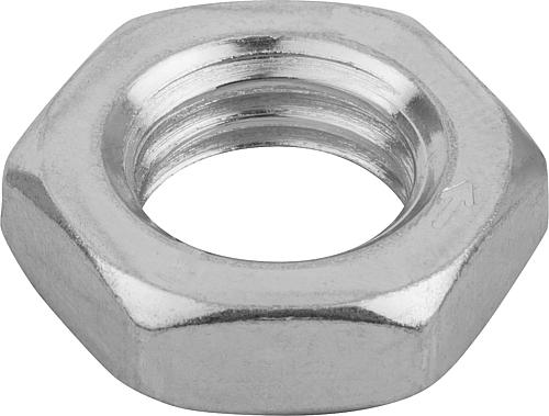 Sechskantmutter Linksgewinde M06 Stahl, verzinkt, DIN439, SW=10 - K0700.061 - bei HUG Technik ♡