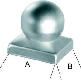 hadra® Pfosten-Kappe Deko 100 mit Kugel feuerverzinkt - bei HUG Technik ✭ hadra® Pfosten-Kappe Deko 100 mit Kugel feuerverzinkt - bei HUG Technik ✭