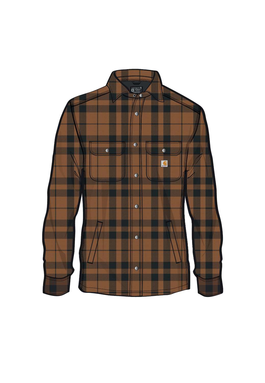 carhartt® Herren Hemdjacke »FLANNEL SHERPA-LINED SHIRT JAC« carhartt® brown - jetzt NEU bei HUG Technik  😊