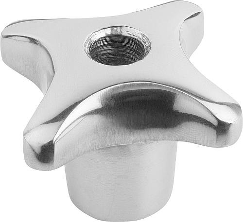 Kreuzgriff poliert D1=40, Form: B Aluminium, D4=8 - K0145.2040082 - gibt’s bei ☆ HUG Technik ✓
