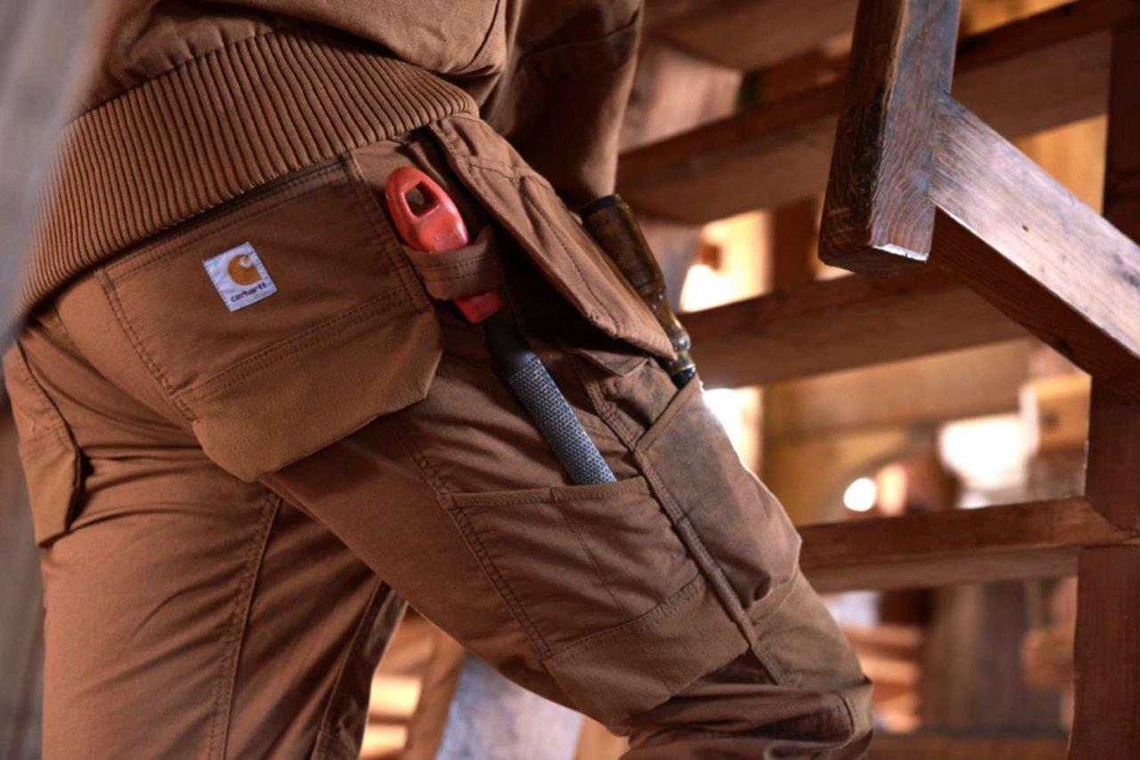 carhartt® Herren Arbeitshose Relaxed Fit STEEL MULTIPOCKET PANT carhartt® brown Flach  - erhältlich bei ❣ HUG Technik ✓