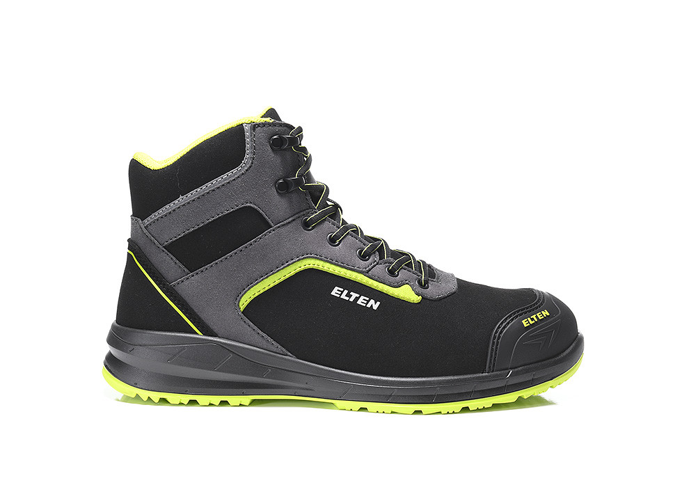 ELTEN® Sicherheitsstiefel, LOAN XXSports Pro black-lime Mid ESD S3, 768151 - bei HUG Technik ☆