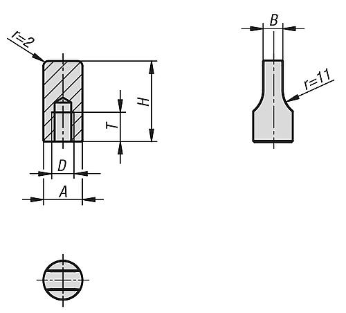 Flügelmutter Schmal M04 4,5X20, A=9 Edelstahl 1.4404, poliert - K1314.04 - erhältlich bei ♡ HUG Technik ✓