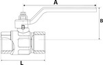 Kugelhahn »valve line«, IG/AG, G 1 1/2, Handhebel blau, Messing vernicktelt - gibt’s bei ☆ HUG Technik ✓