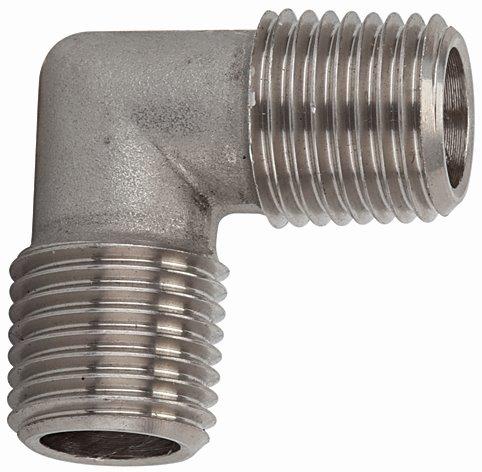 Winkelstück, außen/außen, R 1/4, Edelstahl 1.4404 - erhältlich bei ♡ HUG Technik ✓