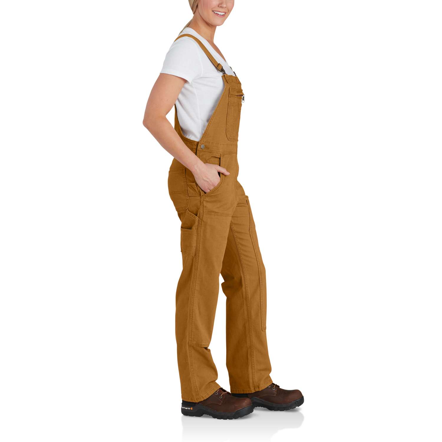 carhartt® Damen-Latzhose CRAWFORD BIB Latzhose carhartt® brown Ansicht 3  - bekommst Du bei HUG Technik ♡