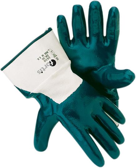 FORTIS Nitrilhandschuh »Mechanic blue« mit Stulpe, Gr. 10, blau - bei HUG Technik ♡