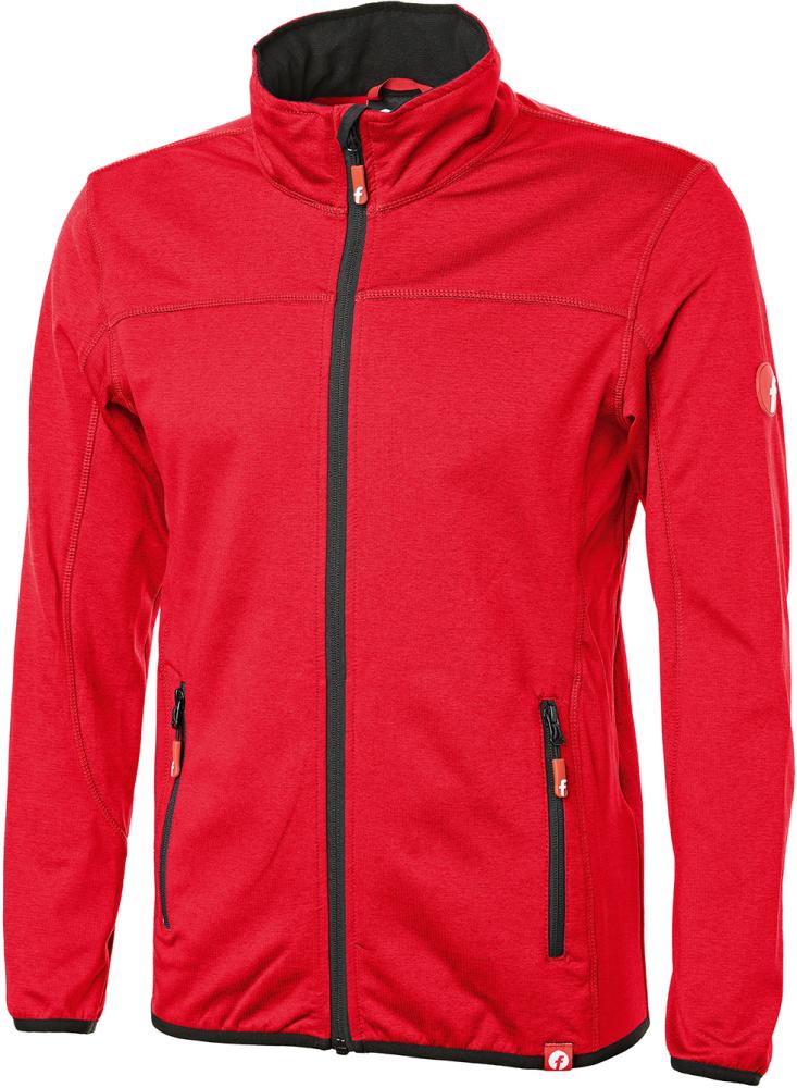 FORTIS Elements Tech-Fleecejacke rot-schwarz meliert Gr. L