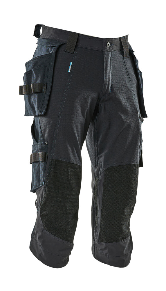 MASCOT® ADVANCED Dreiviertel-Hose mit Hängetaschen  Gr. C42, schwarzblau - bei HUG Technik ♡