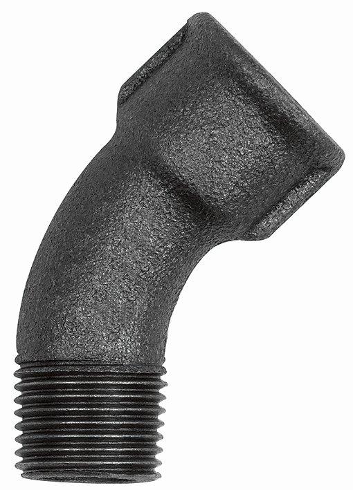 Bogen 40, 45°, Rp 1 1/2 i., R 1 1/2 a., Temperguss schwarz - direkt von HUG Technik ✓