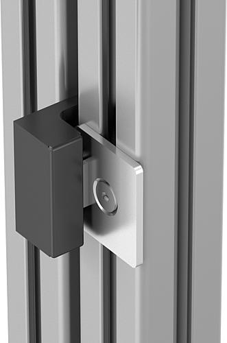 Anwendungsbild Türanschlag, mit Dämpfung, Form: A, L=53,5, B=40, H=19, Bn=8/10, Polyamid, Komp: EPDM - K1633.0 - bei HUG Technik ♡