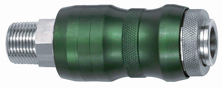 Sicherheitskupplung NW 7,8, Typ Bi-Tec, R 1/2 AG, Messing vernickelt - bei HUG Technik ♡