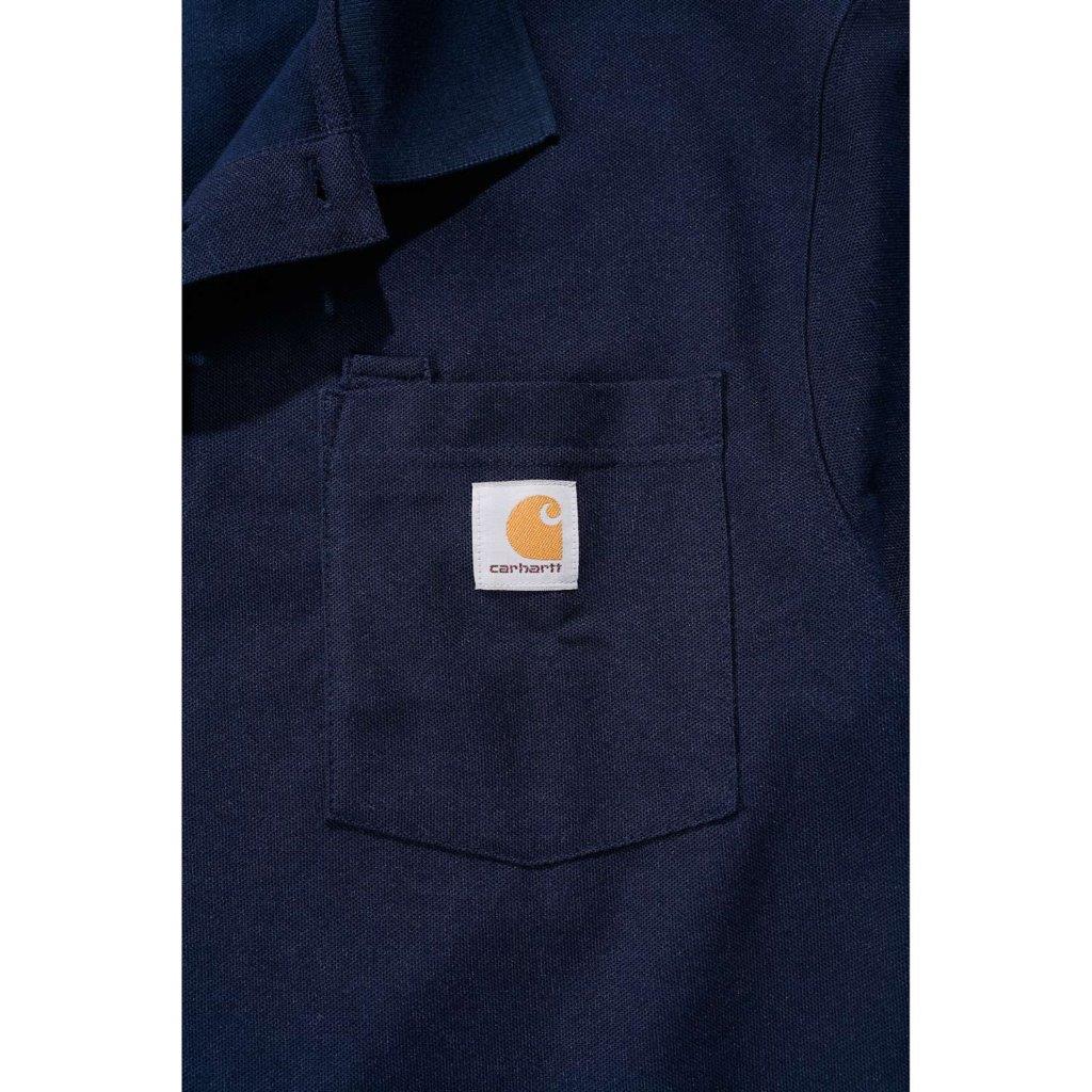 carhartt® Herren Poloshirt WORK POCKET POLO S/S navy Ansicht 3  - erhältlich bei ✭ HUG Technik ✓