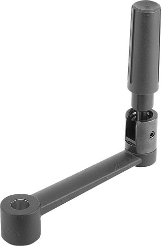 Handkurbel mit Griff Gr.1 A=80 L=100 Aluminium, umlegbar, D=10 - K0997.1110 - kommt direkt von HUG Technik 😊