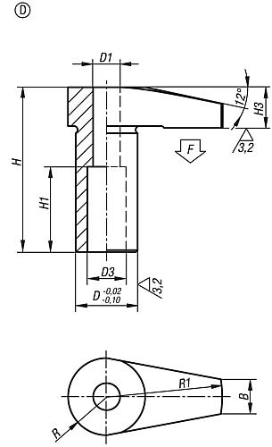 Spannhaken D=16 H=42,5, Form: D Vergütungsstahl - K0012.506 - kommt direkt von HUG Technik 😊