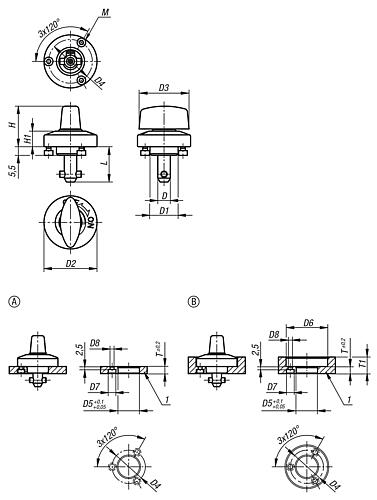 Drehspannriegel Stahl vernickelt, Komponente aus Kunststoff - K1061 - kommt direkt von HUG Technik 😊
