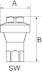 Inline-Druckregler für Trinkwasser, ohne Entlüftung, G 1/4, 1 bar - erhältlich bei ♡ HUG Technik ✓