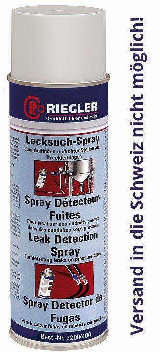 RIEGLER Lecksuch-Spray, DVGW-Zulassung, 400 ml - bei HUG Technik ✭