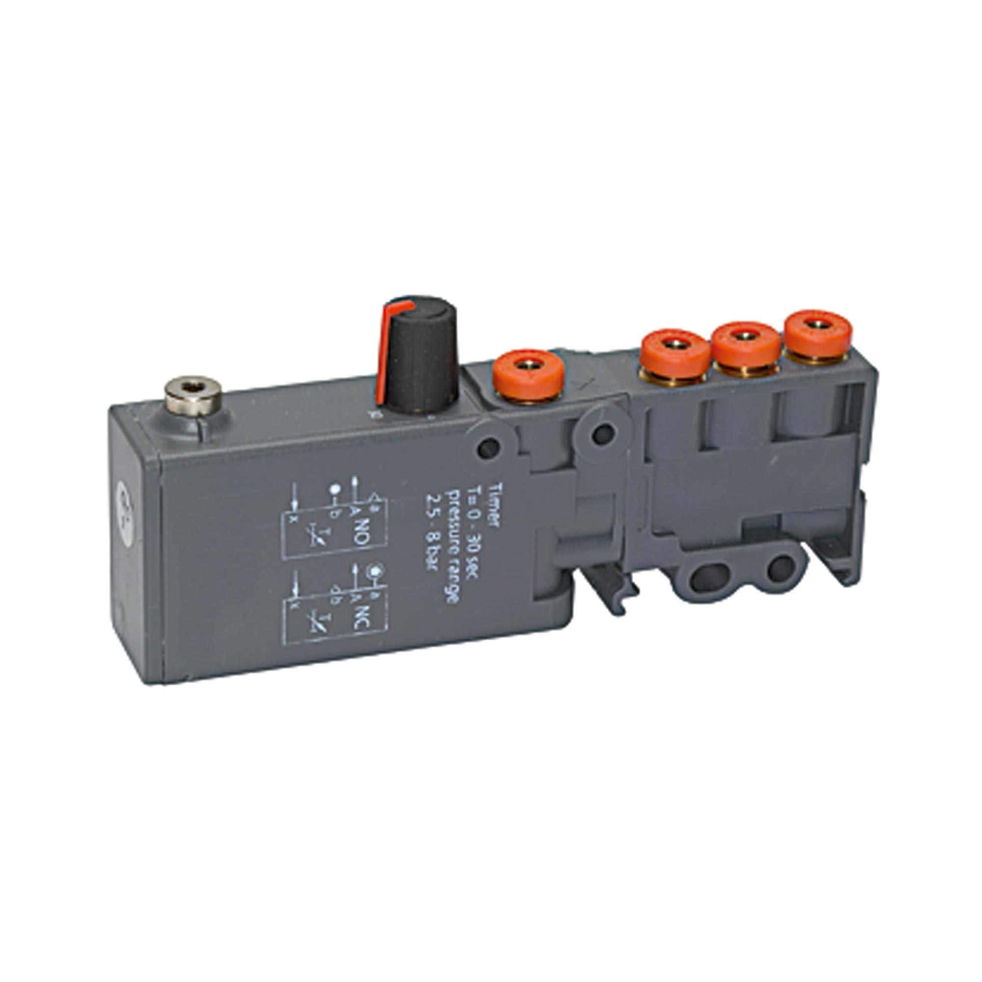 Pneumatik Logikelement, Timer, Alu anodisiert / Technopolymer - erhältlich bei ✭ HUG Technik ✓