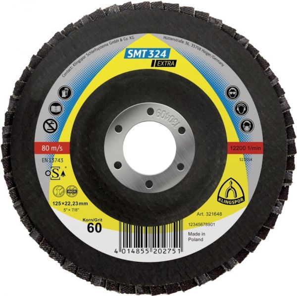 KLINGSPOR Schleifmopteller SMT 324 115 mm K 40 gekröpft - erhältlich bei ♡ HUG Technik ✓ KLINGSPOR Schleifmopteller SMT 324 115 mm K 40 gekröpft - erhältlich bei ♡ HUG Technik ✓