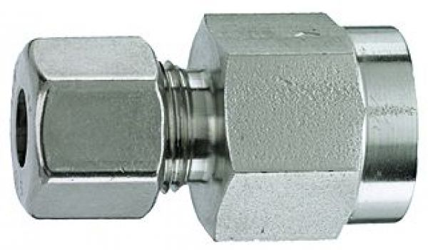 Anschlussverschraubung Manometer, G 1/2 IG, Rohr-Außen-ø 10 mm, Edelstahl - erhältlich bei ✭ HUG Technik ✓