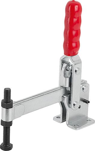 Schnellspanner Standard L=178 Stahl, Fuß waagrecht, Komp: Kunststoff, Komp: rot, F2=7000 - K1258.07000 - bekommst Du bei ★ HUG Technik ✓