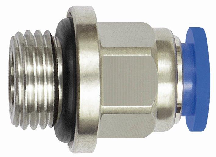 Steckverschraubung gerade »Blaue Serie« mini, G 1/8 AG, Schlauch-Außen-ø 4 - bei HUG Technik ✓