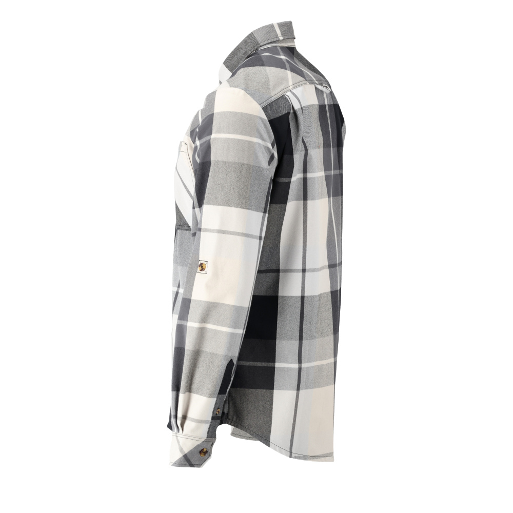 MASCOT® CUSTOMIZED Hemd aus Flanell  Gr. S, anthrazitgrau-kariert - bei HUG Technik ✓