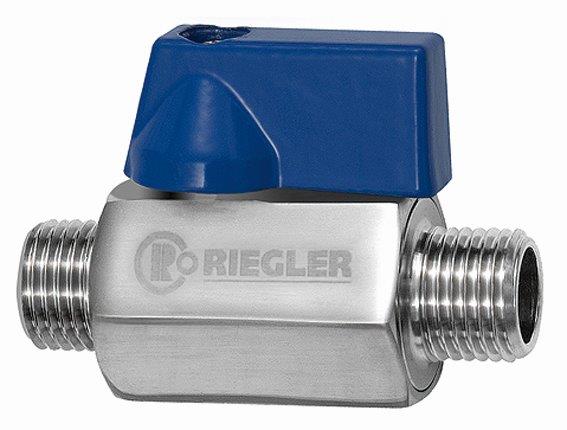 Mini-Kugelhahn, Edelstahl, AG/AG, G 1/2 - bei HUG Technik ♡