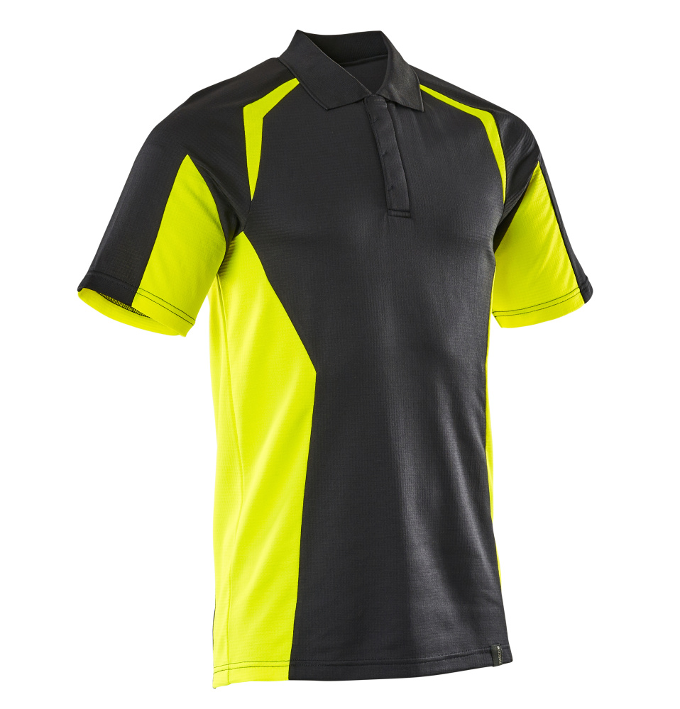 MASCOT® ACCELERATE SAFE Polo-Shirt  Gr. 2XL, schwarz/hi-vis gelb - bekommst Du bei ★ HUG Technik ✓