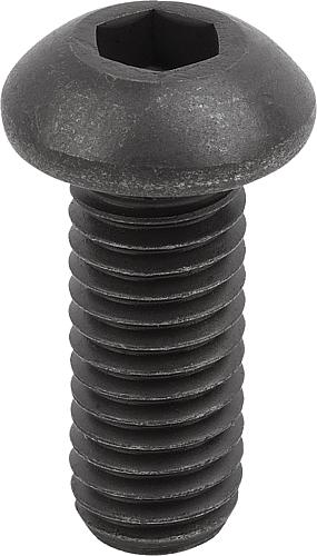 Schraube Halbrundkopf DIN EN ISO7380-1 M03X10, Form A mit Innensechskant, Stahl, 10.9 blank - K1796.1303X10 - erhältlich bei ♡ HUG Technik ✓